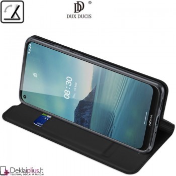 Dux Ducis dirbtinės odos atverčiamas dėklas - juodas (Nokia 3.4)